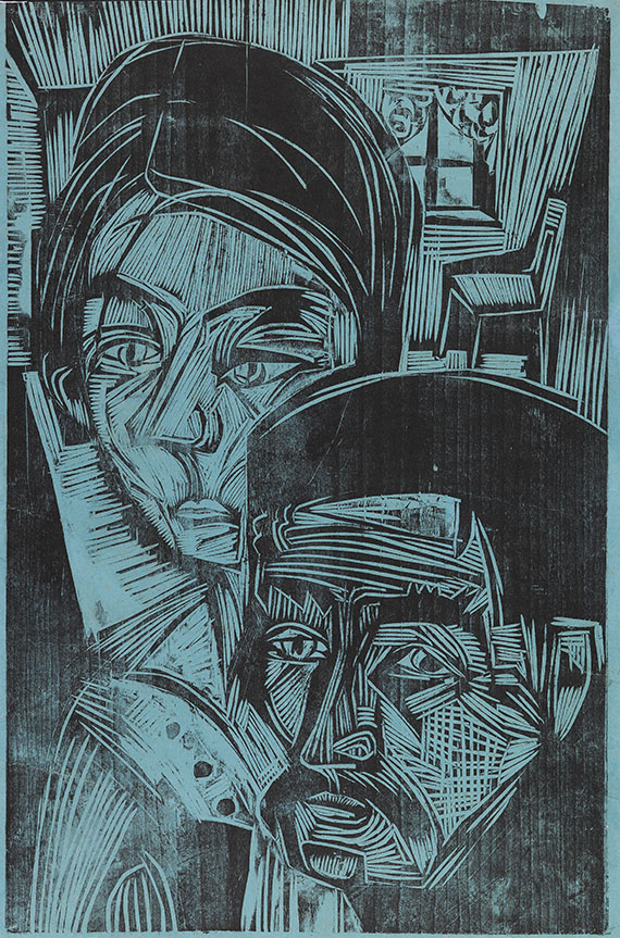 Ernst Ludwig Kirchner - Bauernpaar in der Hütte (Andres und Annamargret Müller)