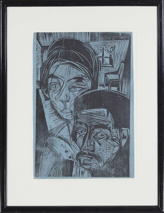 Ernst Ludwig Kirchner - Bauernpaar in der Hütte (Andres und Annamargret Müller) - Rahmenbild