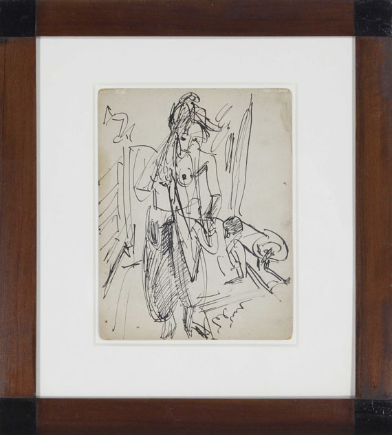 Ernst Ludwig Kirchner - Weiblicher Akt - Rahmenbild