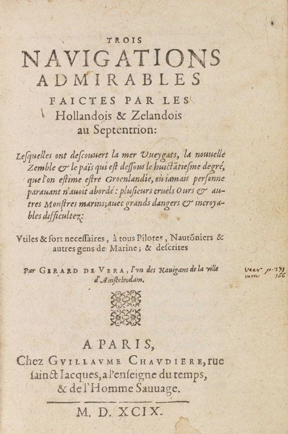 Gerrit de Veer - Trois navigations admirables