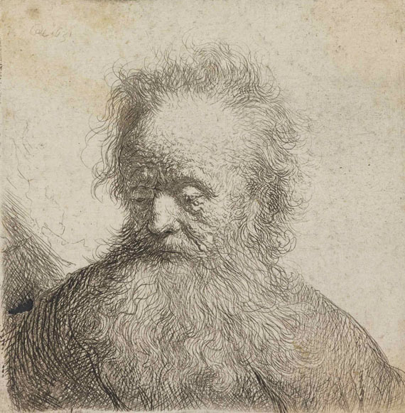 Harmenszoon Rembrandt van Rijn - Bärtiger Greis