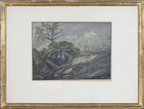 Karl Philipp Fohr - Ruine Frankenstein - Rahmenbild