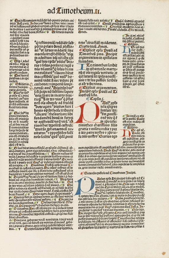 Biblia latina - Biblia mit Postilla des Nicolaus de Lyra