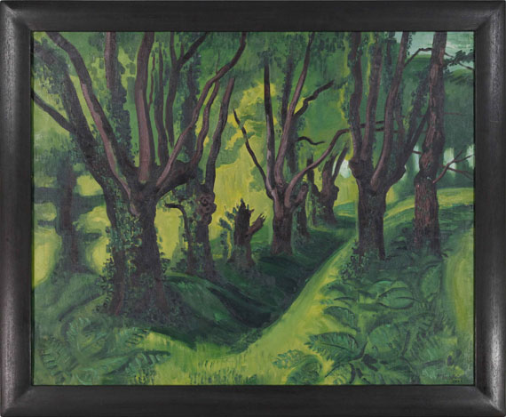 Hermann Max Pechstein - Wald in den Pyrenäen - Rahmenbild