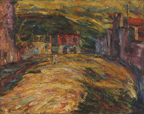 Emil Nolde - Schauspielerin (recto) / Piazza S. Domenico II, Taormina (verso) - Weitere Abbildung