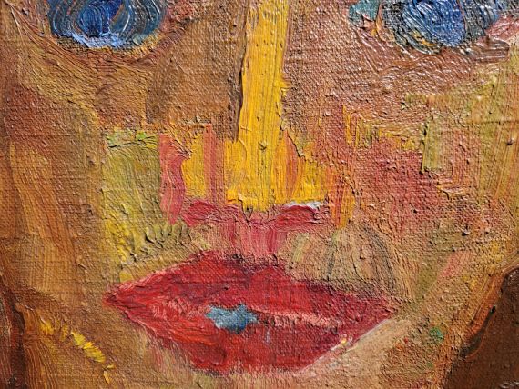 Emil Nolde - Schauspielerin (recto) / Piazza S. Domenico II, Taormina (verso)