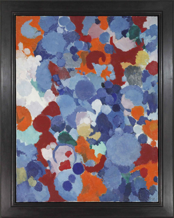 Ernst Wilhelm Nay - Blau bewegt - Rahmenbild