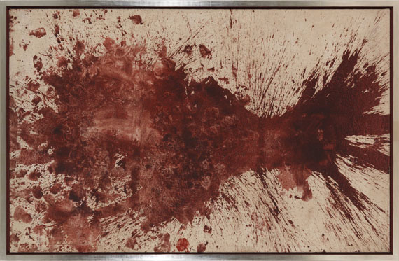 Hermann Nitsch - Ohne Titel (Schüttbild) - Rahmenbild