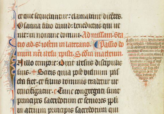 Manuskripte - Lektionar. Pergamenthandschrift, Frankreich um 1325-50