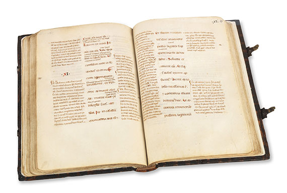  Manuskripte - Markus-Evangelium mit Glossa ordinaria. Pergamenthandschrift, Italien - Weitere Abbildung