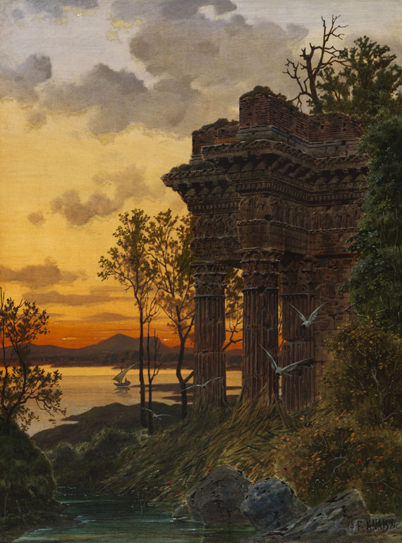 Ferdinand Knab - Abendliche Ruinenlandschaft