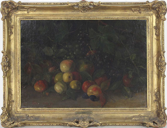 Johann Sperl - Stillleben mit Früchten - Rahmenbild