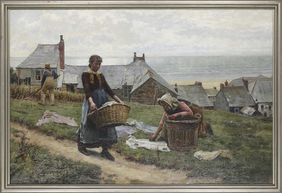 William Henry Bartlett - A bad wind for fish, but a good one for drying - Rahmenbild