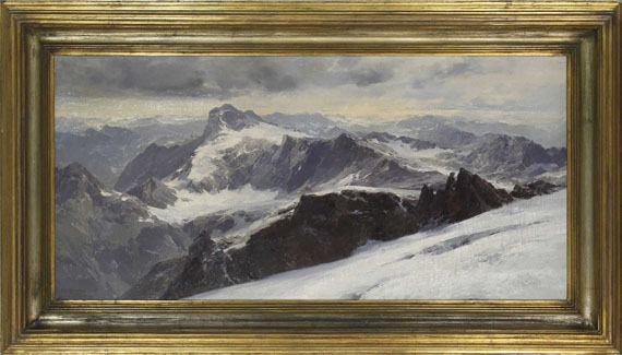 Edward Theodore Compton - Die Alpen von Graubünden vom Tödi aus - Rahmenbild