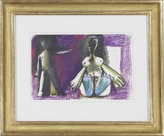 Pablo Picasso - Jeune garçon et femme assise - Rahmenbild