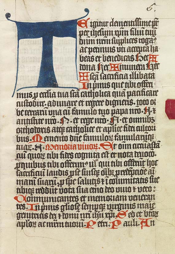  Manuskripte - Missale. Lateinische Pergamenthandschrift - Weitere Abbildung