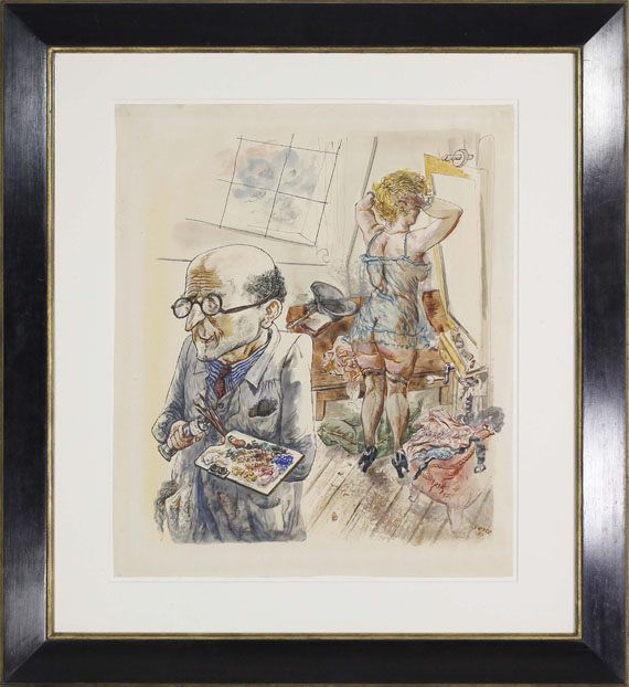 George Grosz - Maler und Modell - Rahmenbild