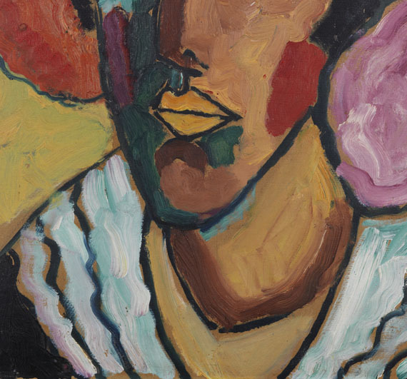 Alexej von Jawlensky - Frauenkopf mit Blumen im Haar