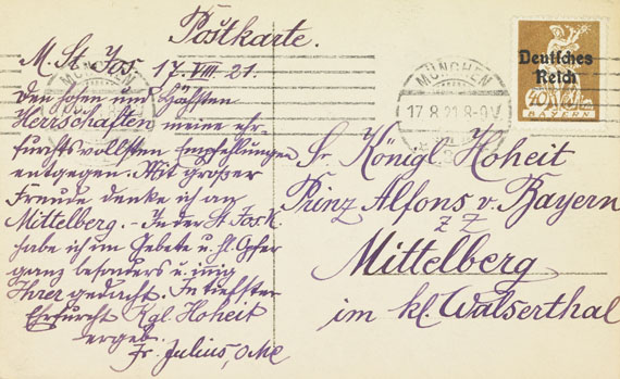  - Sammlung von ca. 1900 Postkarten u. Autographen aus dem Umfeld des bayr. Königshauses - Weitere Abbildung