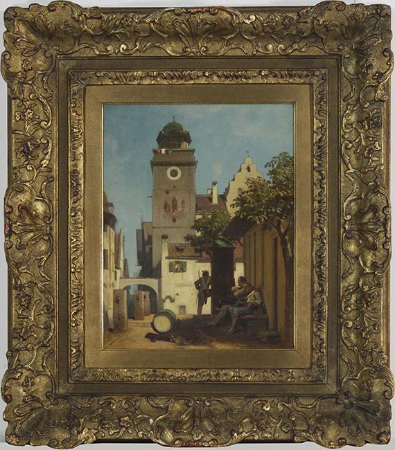 Carl Spitzweg - Die Stadtwache - Rahmenbild