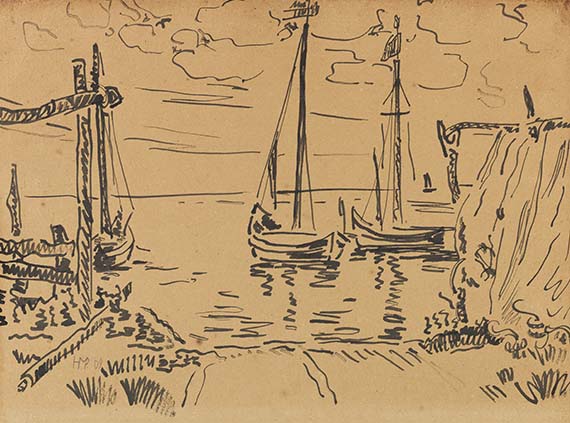 Hermann Max Pechstein - Boote in Nidden