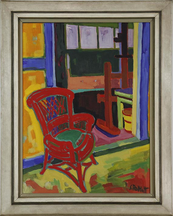 Karl Schmidt-Rottluff - Der rote Stuhl - Rahmenbild