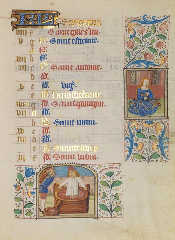  Stundenbuch - Stundenbuch-Manuskript zum Gebrauch von Rouen, um 1470 - Weitere Abbildung