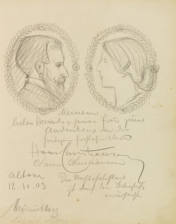 Lyonel Feininger - Gästebuch Heinrich Harz mit Feininger-Eintrag und Zeichnung - Weitere Abbildung