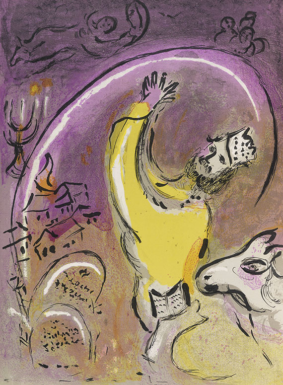 Marc Chagall - La Bible (Verve 33/34), mit Signatur
