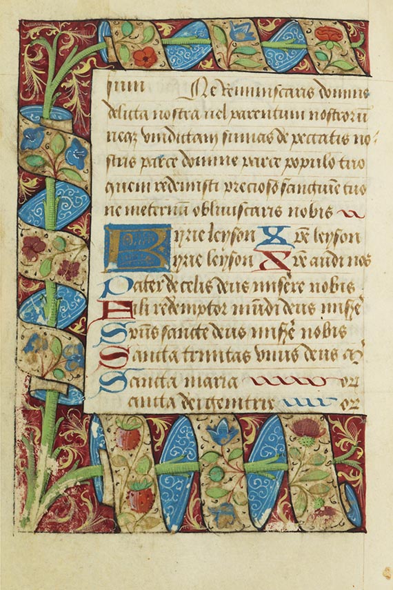 Stundenbuch - Stundenbuch-Manuskript (Fragment), Frankreich