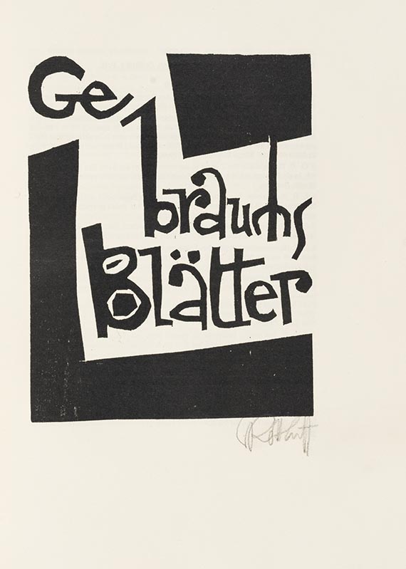 Karl Schmidt-Rottluff - Karl Schmidt-Rottluffs graphisches Werk bis 1923. Dabei: Acht Maler, 1930 - Weitere Abbildung