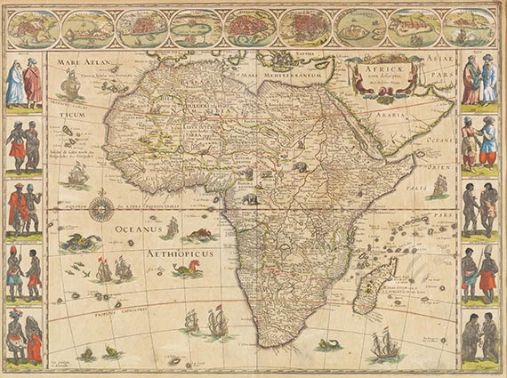 Willem Janszoon Blaeu - 5 Karten: Weltkarte (M. Pitt) und 4 Erdteile (W. J. Blaeu) - Weitere Abbildung