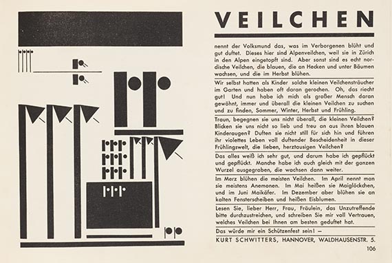 Kurt Schwitters - Merz 21, erstes Veilchenheft - Weitere Abbildung