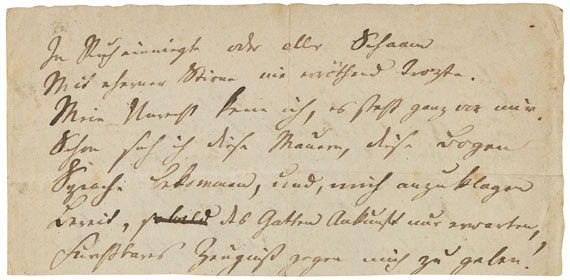 Friedrich Schiller - Eigh. Manuskriptfragment aus Phaedra - Weitere Abbildung