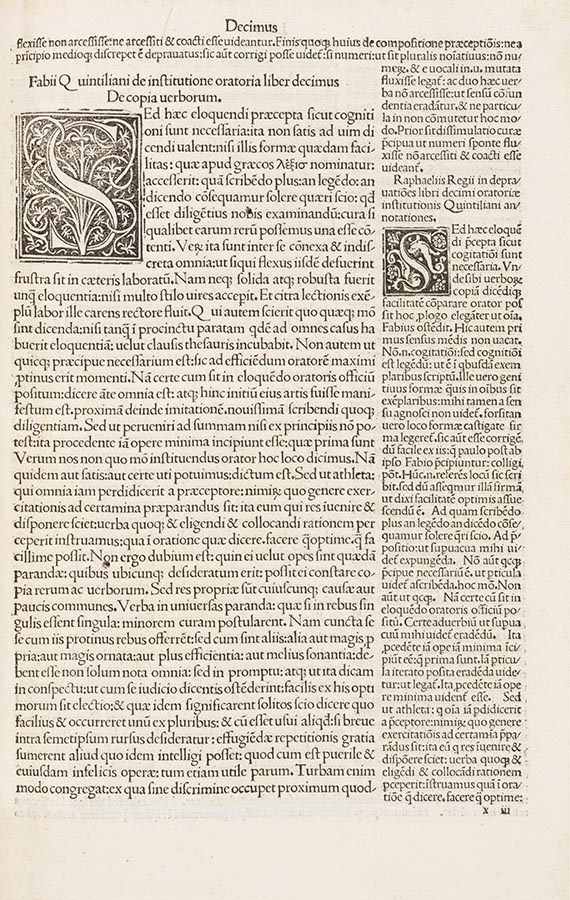 Marcus Fabius Quintilianus - Institutiones oratoriae - Weitere Abbildung