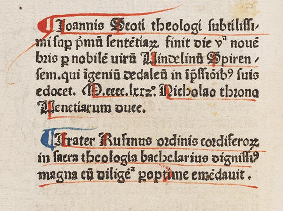 Johannes Duns Scotus - Quaestiones in primum librum Sententiarum - Weitere Abbildung
