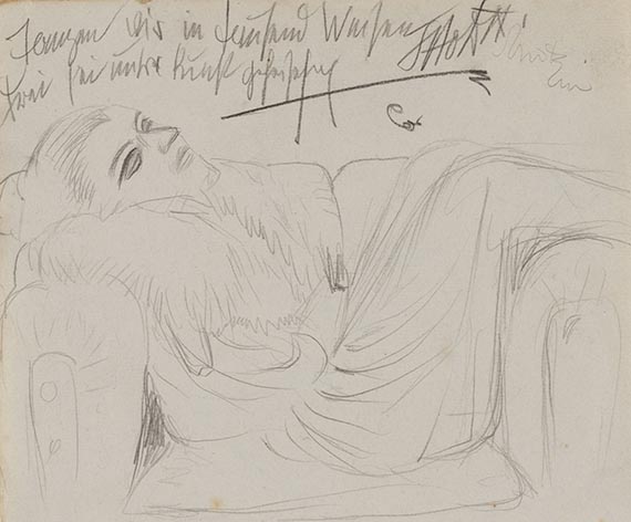 Otto Dix - Blatt aus Gästebuch der Maria Koch