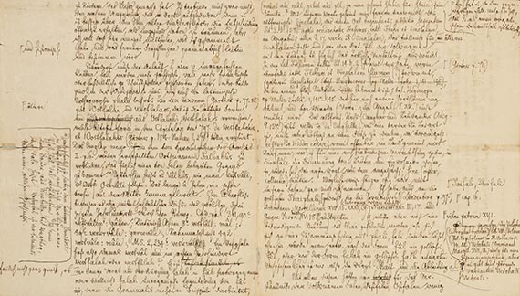 Jacob Grimm - Eigh. Manuskript "Über den Namen Westphalen"