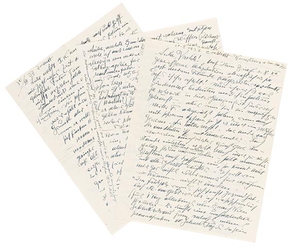 Alfred Kubin - 4 eigh. Briefe an Adelgunde Kippel