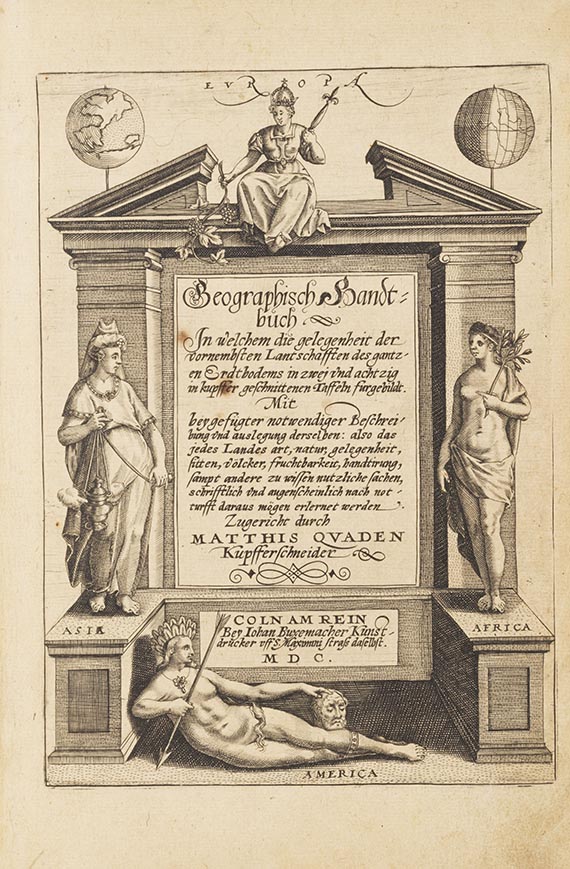 Matthias Quad - Geographisch Handtbuch. - Angeb.: Acosta, America, oder ... die Neuwe Welt, oder West-India - Weitere Abbildung
