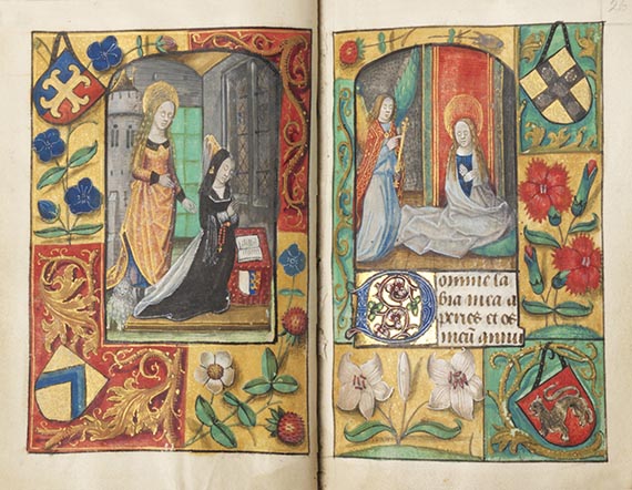  Manuskripte - Stundenbuch auf Pergament. Flandern 1480-1500