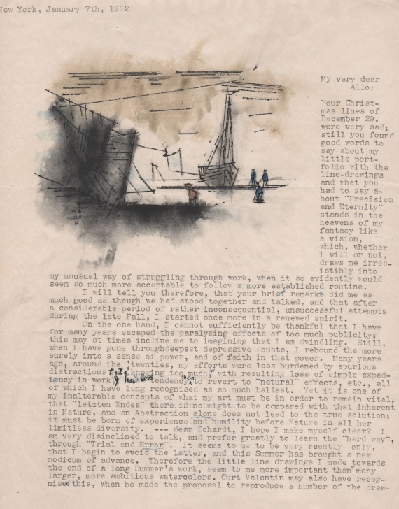 Lyonel Feininger - 69 Briefe (tlw. mit Holzschnitten) an Alois Schardt (darunter 7 zus. mit Ehefrau Julia) + 44 Briefe der Familien Feininger/Schardt + 1 Pos. Exzerpte - Weitere Abbildung